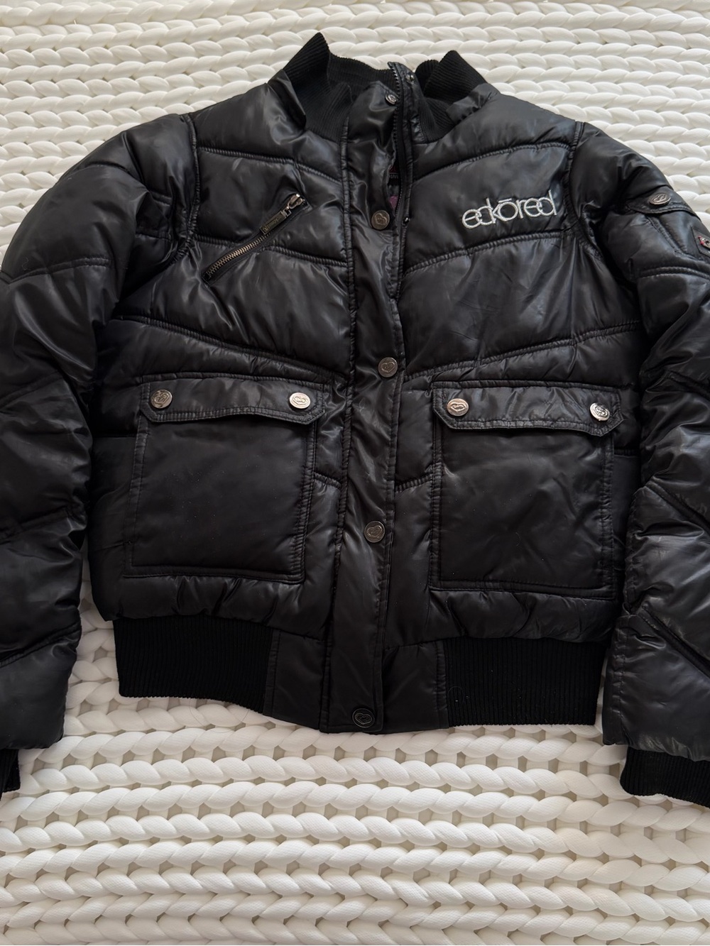 Ecko Unlimited Black Quilted Puffer Jacket - Women